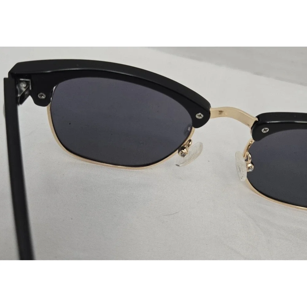 Belmonte Bliss Browline Sunglasses - Black & Gold E8830 51-18-138